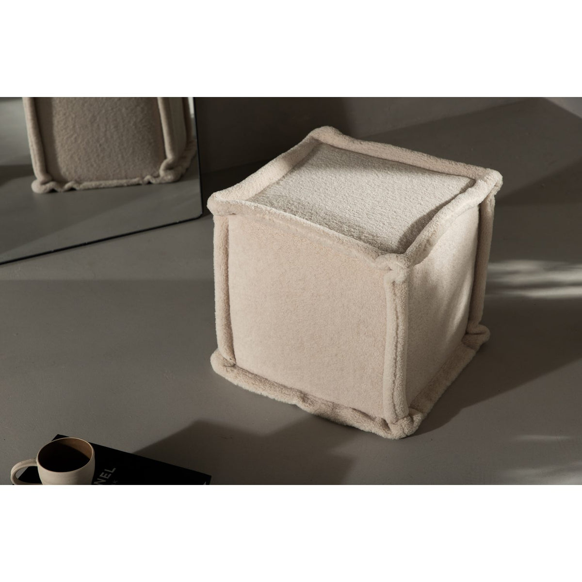 Castine Sittpuff Vit, Fleece