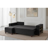 Dakar Bäddsoffa med divan Antracit