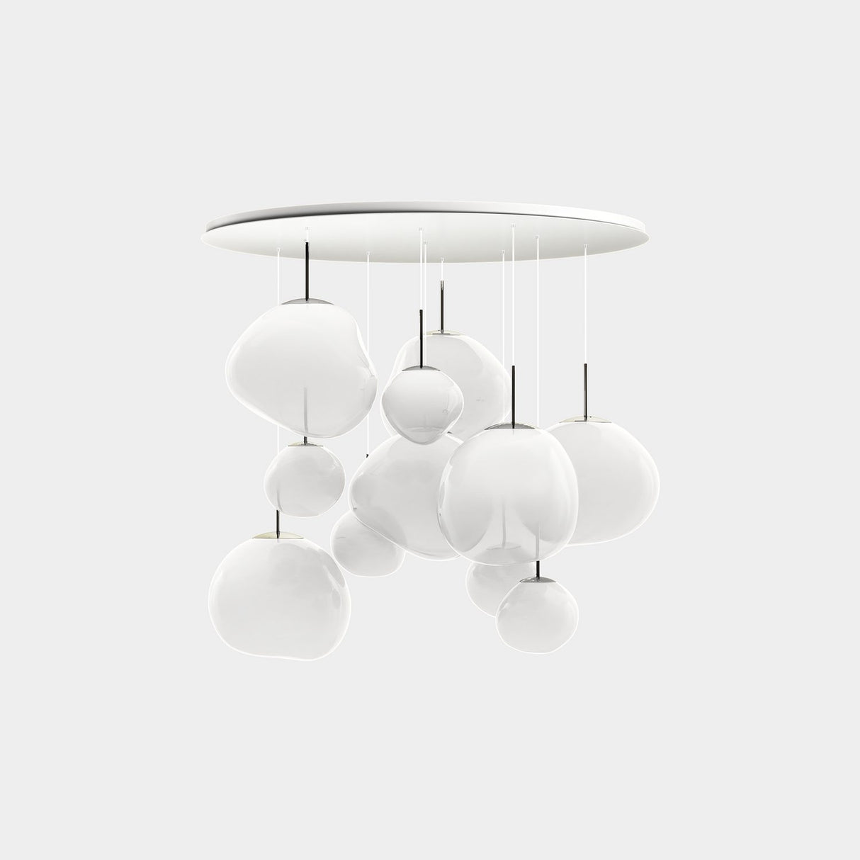 Melt Mega Pendelsystem LED Opalescent/Silver