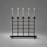 5 Ljus Metall Svart Elljusstake