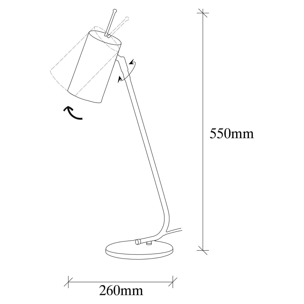 Mel Bordslampa Glim Black / Gold