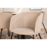 Estelle, Berit Rund matgrupp Beige, Svart, Svart,Vitt, ⌀106