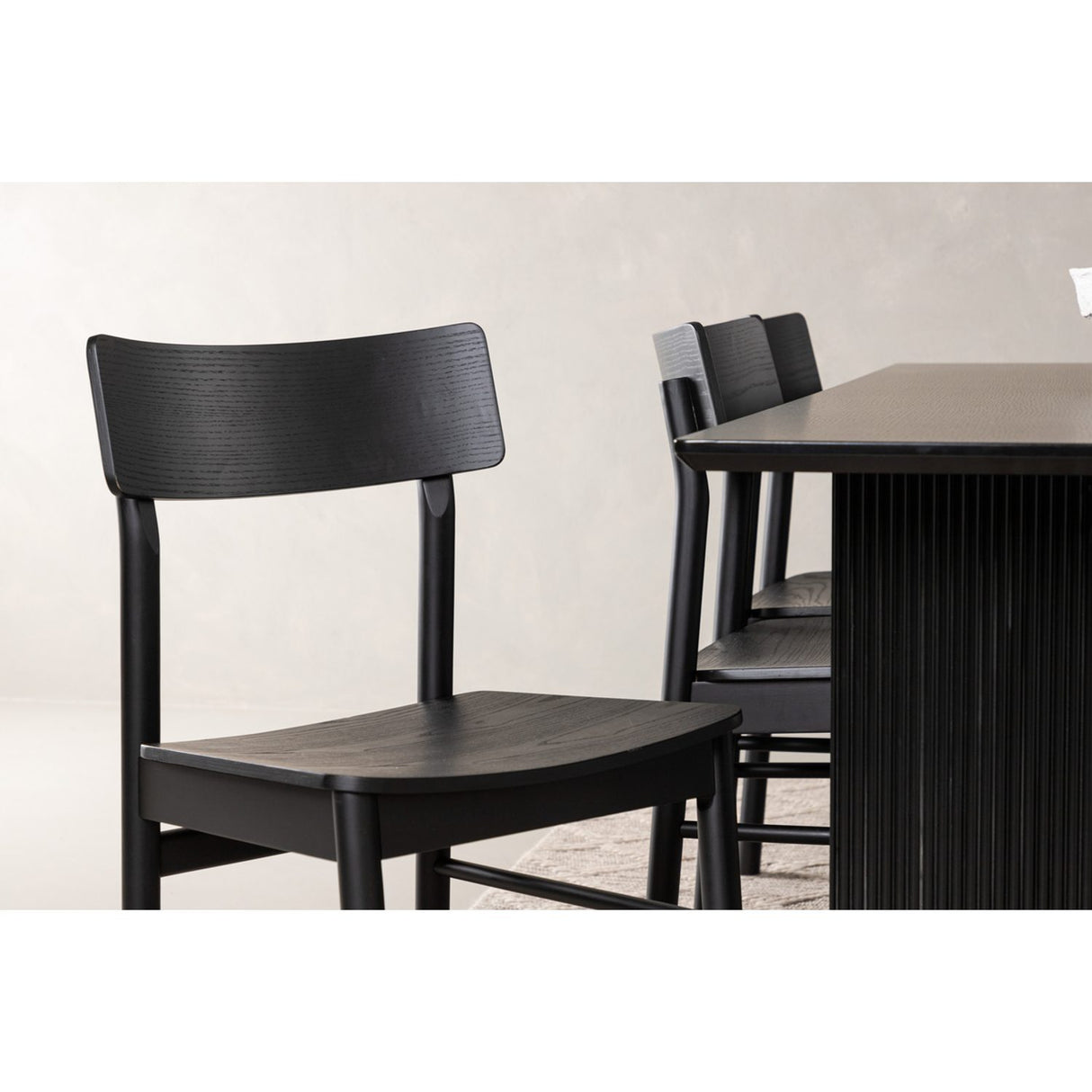 Vail, Montros Rektangulär matgrupp Svart, Svart, 200 x 100