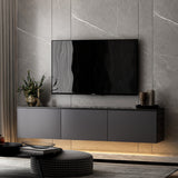 Medellín upplyst (160 x 35 x 32 cm) Antracit TV-bänk