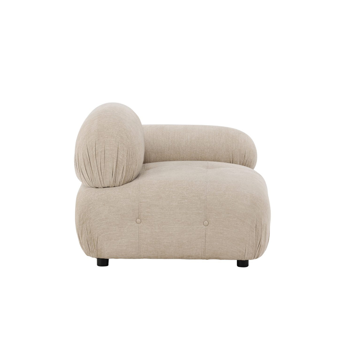 Mika Soffmodul Beige, Vänster Hörndel, Silver