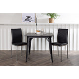 Tempe, Lily Rektangulär matgrupp Svart,Silver, Svart, 80 x 80