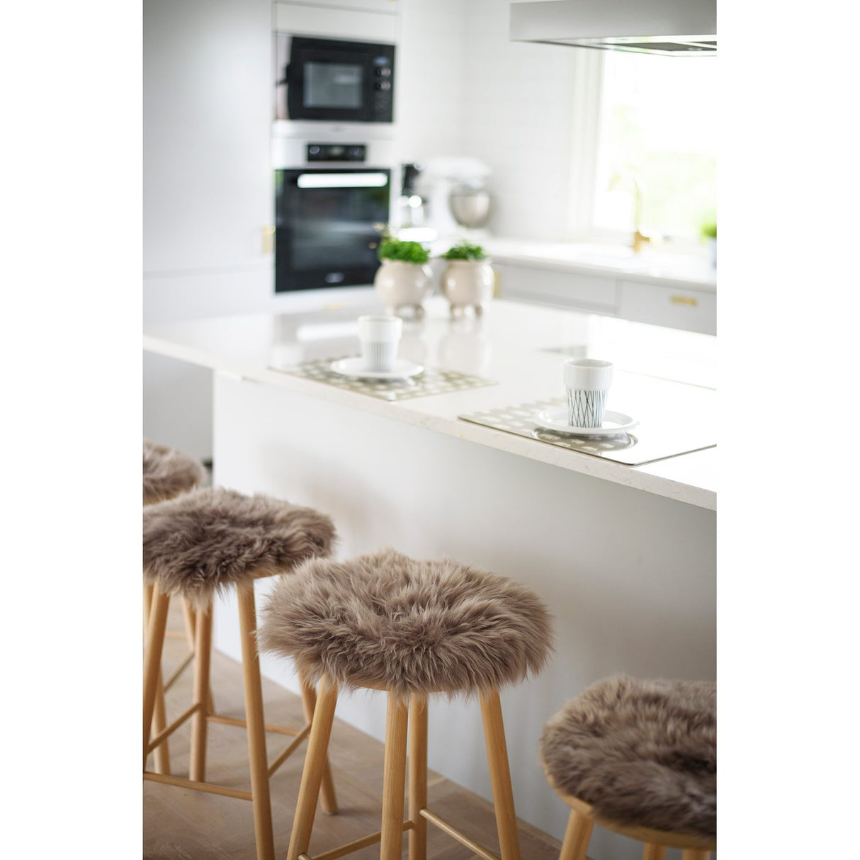 Gently Rund Sittplätt Beige