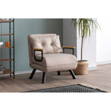 Tarawa v2 Enkel (26 x 120 x 60 cm) Creme 1-sits bäddsoffa