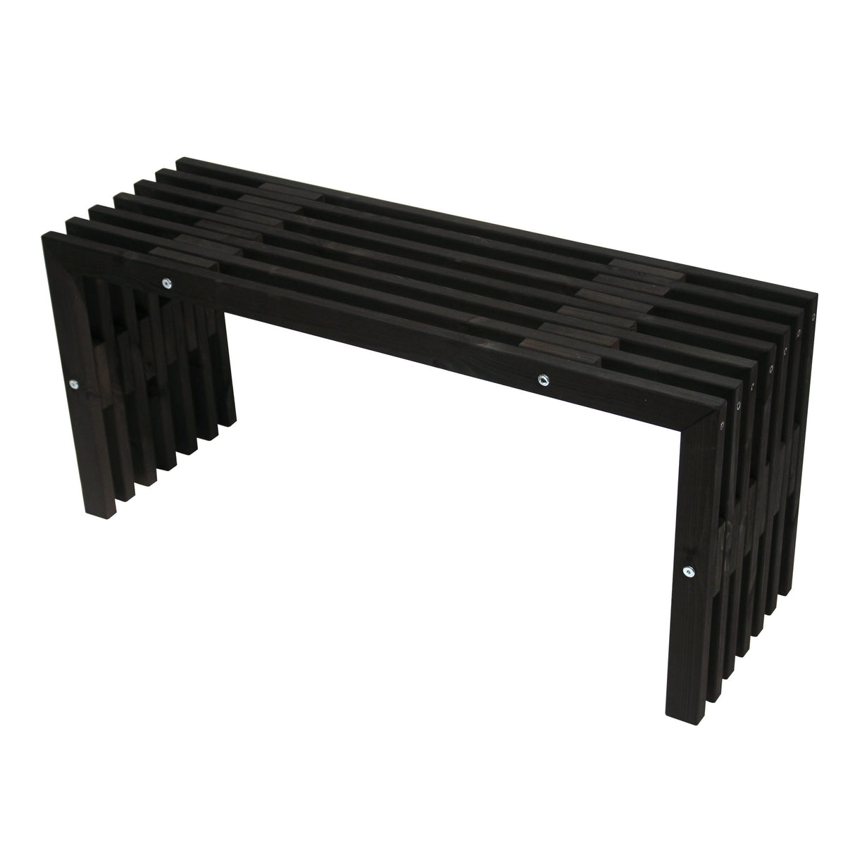D-bench 100 cm Oljad Furu Svart