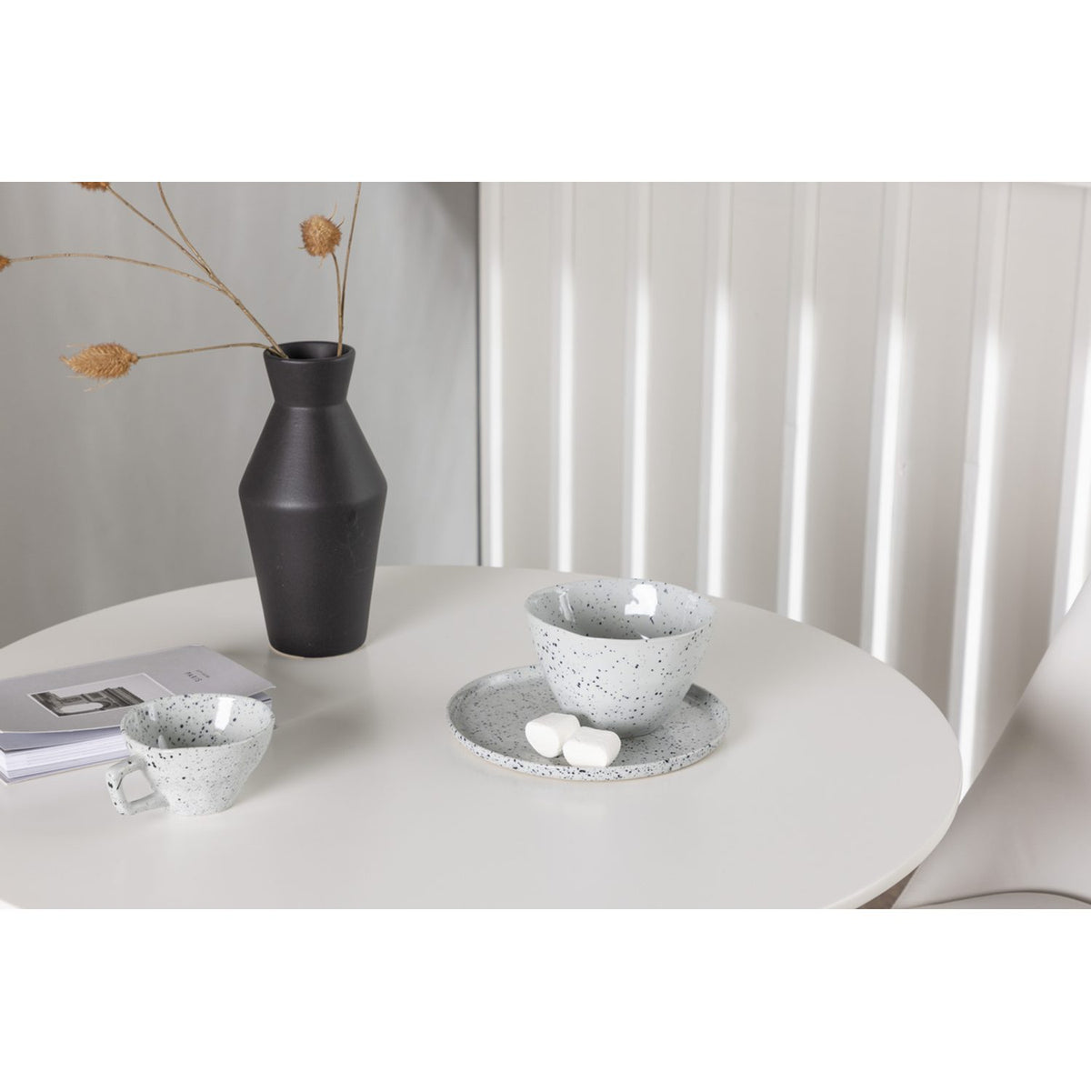 Danburi, Night Rund matgrupp Svart,Vit, Vit, ⌀60