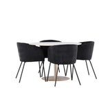 Lycke, Berit Rund matgrupp Svart, Beige, ⌀110
