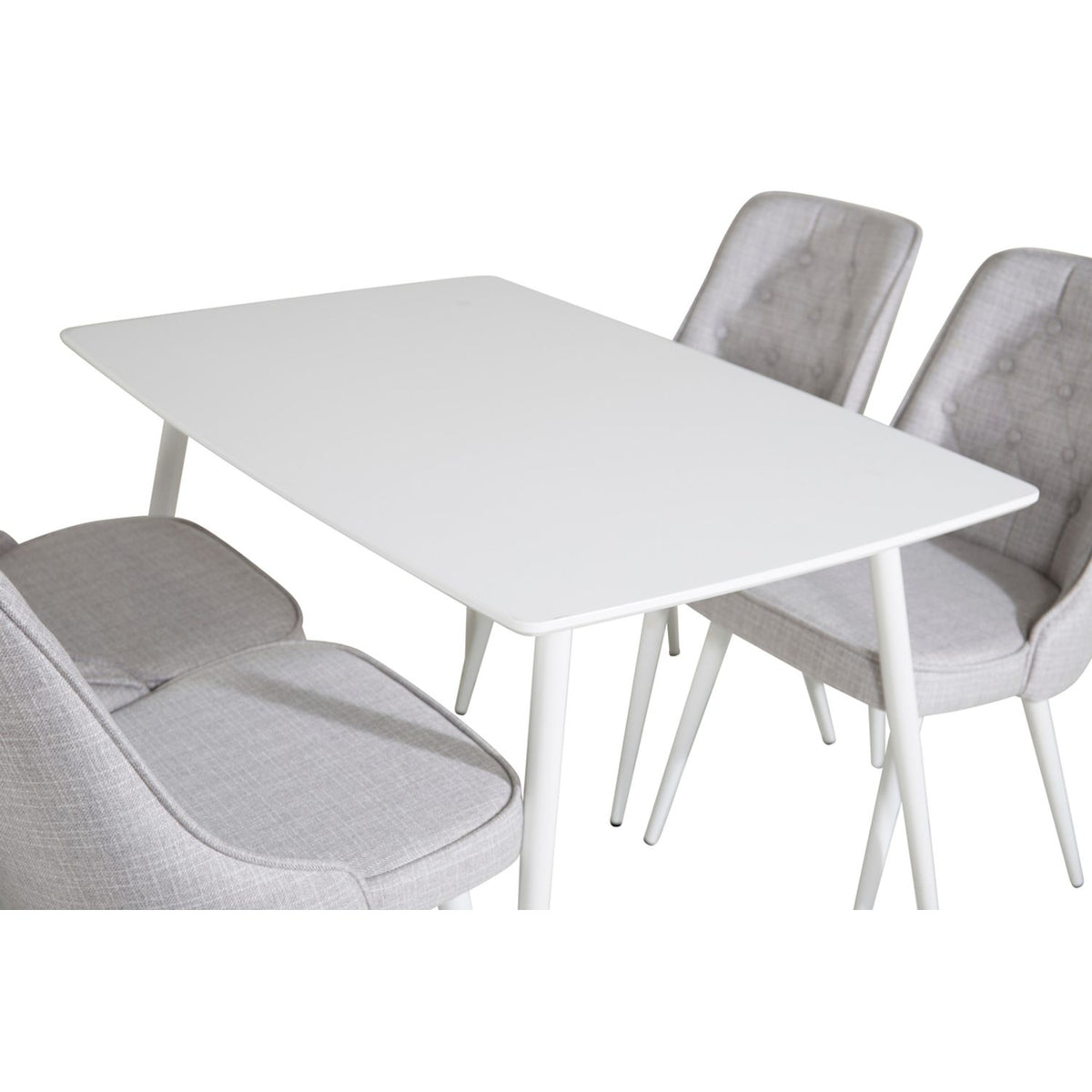 Polar, Velvet Deluxe Rektangulär matgrupp Vit, Vit, 120 x 75