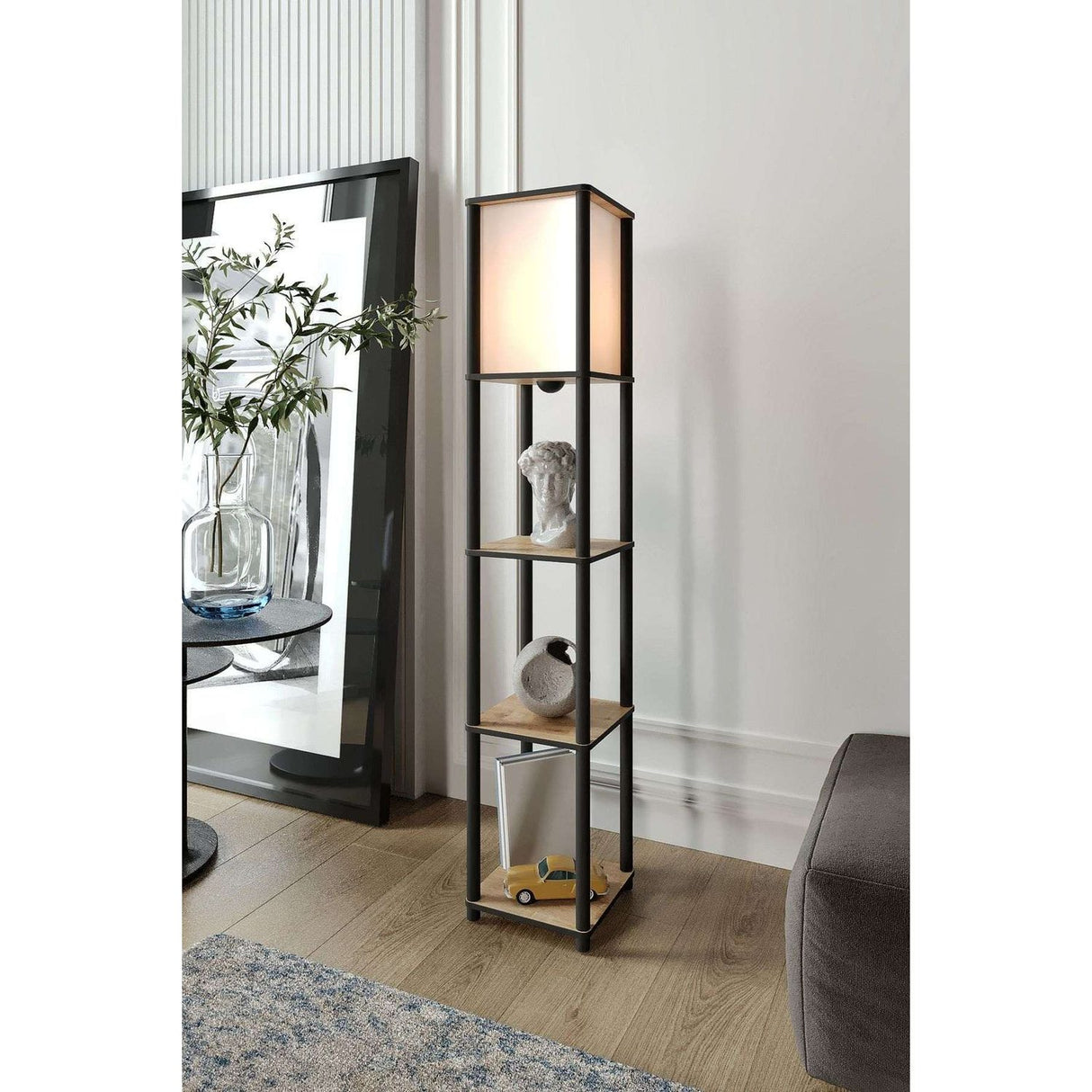 TierShelfLampz2 (H 150 cm) Golvlampa Ek