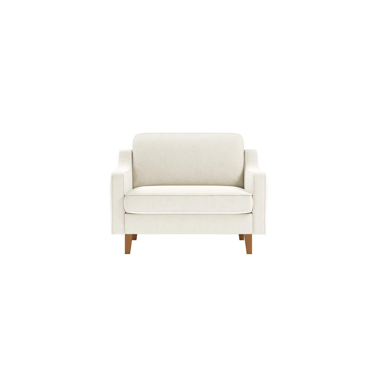 Oslo Loveseat (115 x 84 x 87 cm) 1-sitssoffa Mjölkskum valnöt