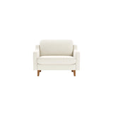 Oslo Loveseat (115 x 84 x 87 cm) 1-sitssoffa Mjölkskum valnöt