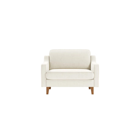 Oslo Loveseat (115 x 84 x 87 cm) 1-sitssoffa Mjölkskum valnöt