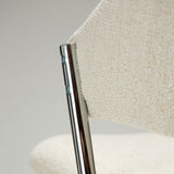 Zone Stol Simply Beige Bouclé, Chrome