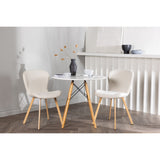 Danburi, Lilja Rund matgrupp Beige, Natur, Vit, ⌀60