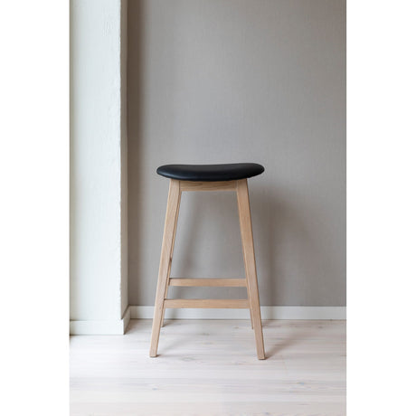 Kyoto Barpall Vitoljad Ek, Svart läder