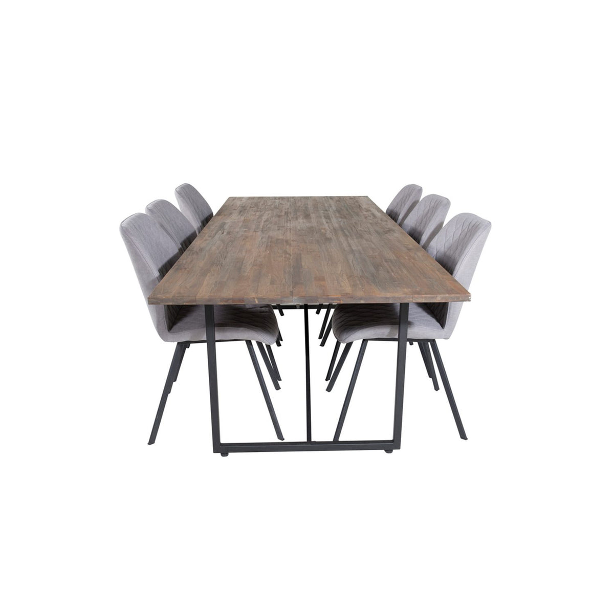 Padang, Gemma Rektangulär matgrupp Svart,Grå, Svart,Natur, 250 x 100