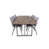 Padang, Gemma Rektangulär matgrupp Svart,Grå, Svart,Natur, 250 x 100