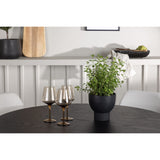 Olivia, Night Rund matgrupp Svart,Vit, Svart, ⌀110