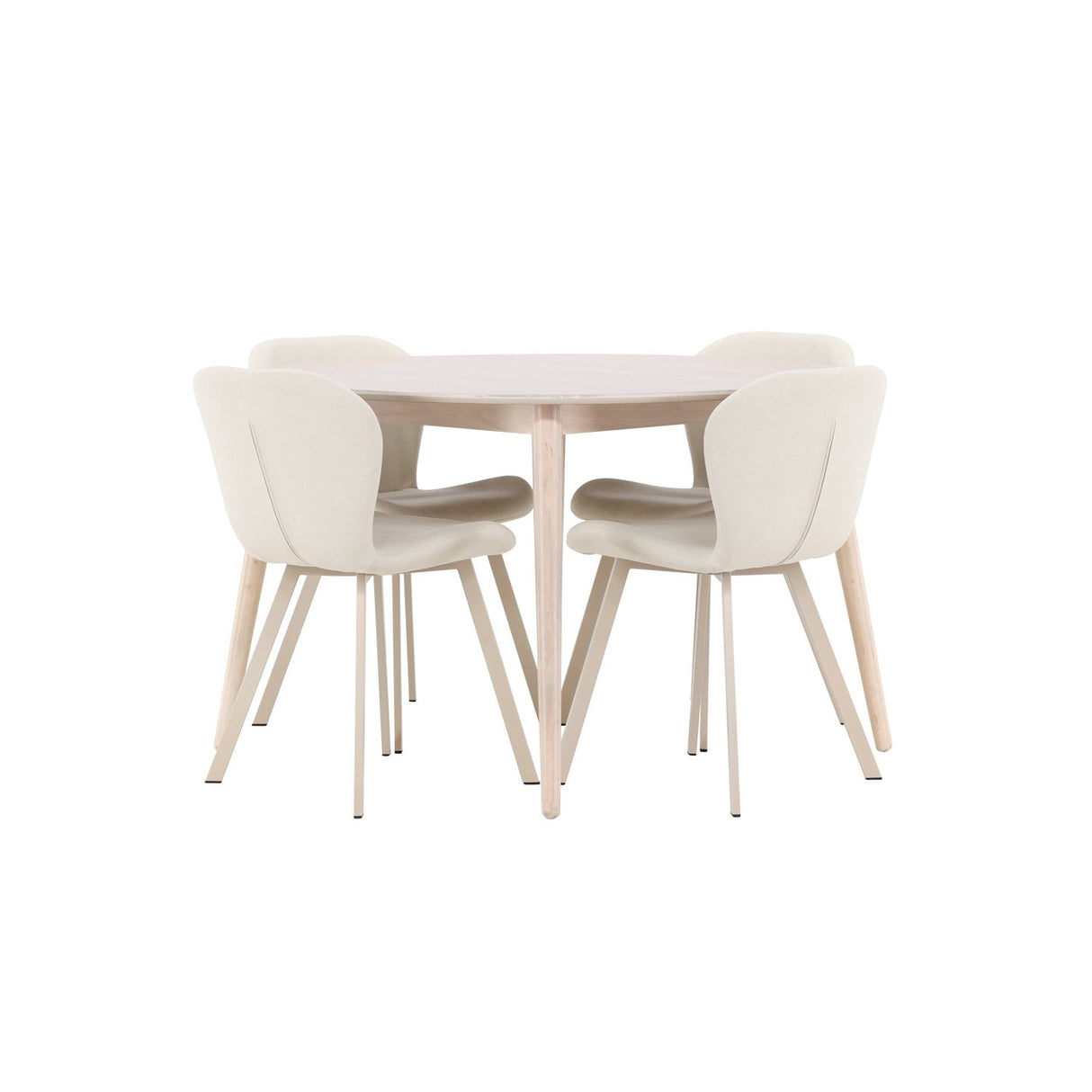 Flora, Lilja Runt matgrupp Beige, Vitlasyr, ⌀120