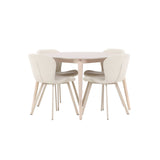 Flora, Lilja Runt matgrupp Beige, Vitlasyr, ⌀120