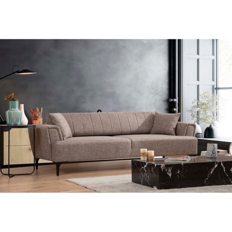 Jakarta (230 x 95 x 77 cm) 3-sits bäddsoffa Ljusbrun