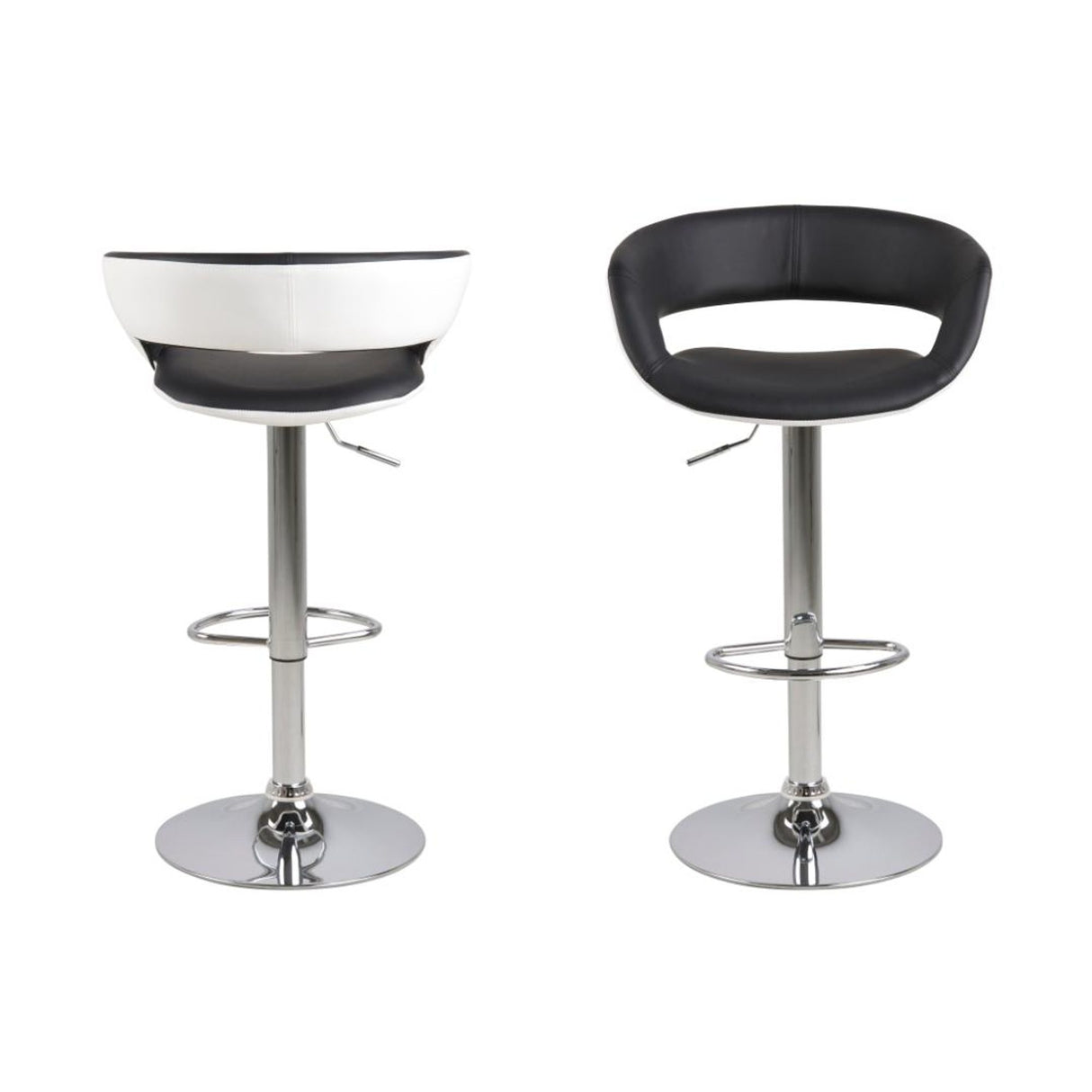 Grace Barstol PU Svart/Vit