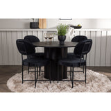 Olivia, Stella Rund matgrupp Svart, Svart, 4st