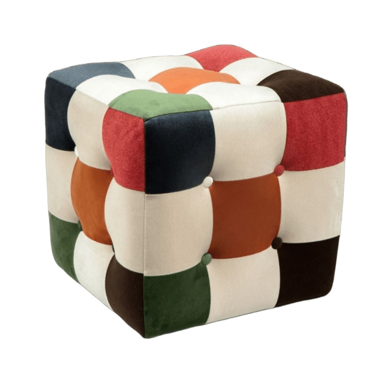 Maze Sittpuff Grön Orange Vit