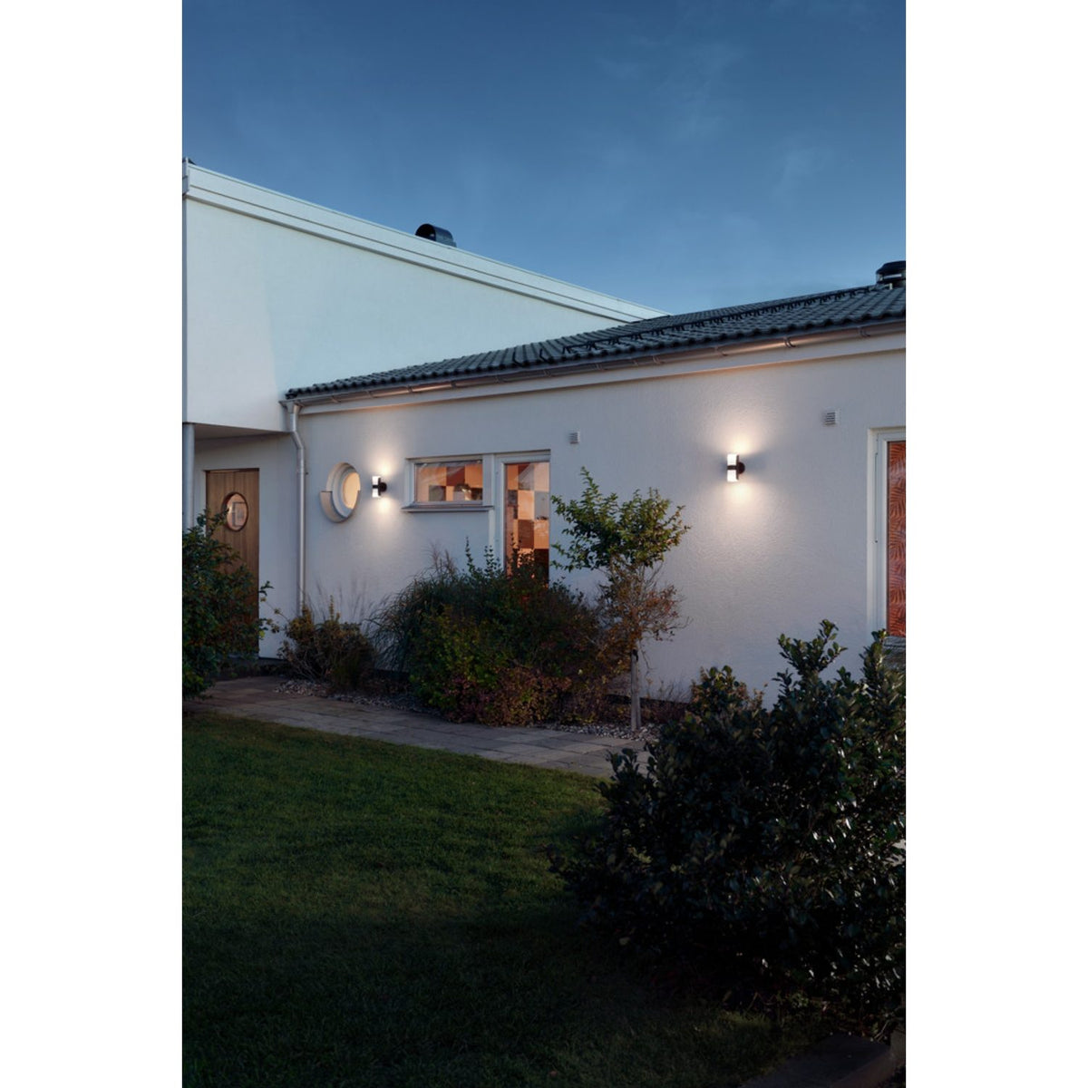 Modena GU10 Dubbel Svart/Opal Vägglampa Ute