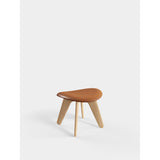 Slab Ottoman Natural Leather Cognac