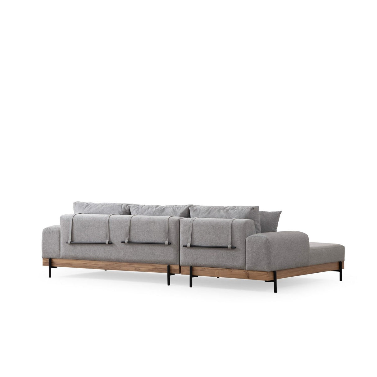 Addis Abeba Oak (170-280 x 98 x 78 cm) Hörnsoffa Grå, Vänster