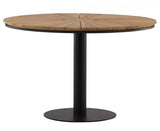 Croft Matbord Rund 120 cm Svart/Teak