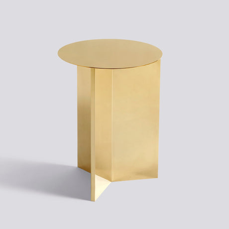 Slit runt Ø35 × H47 cm Sidobord Brass High gloss – mässingspläterat rostfritt stål