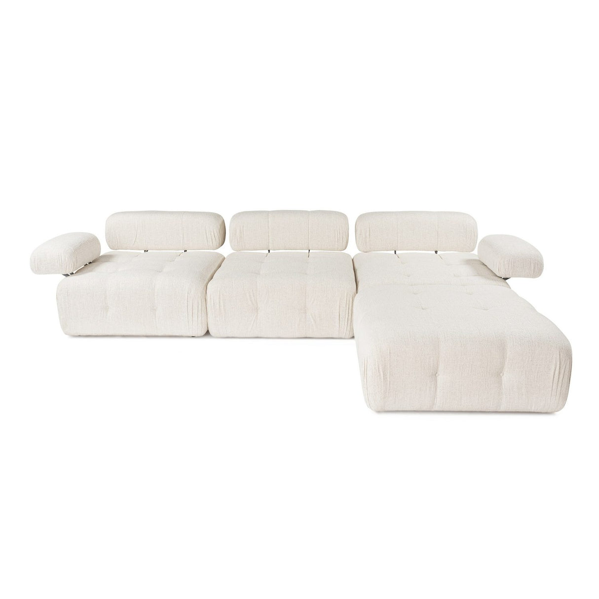 Tallinn 3-sits med puff (300-200 x 100 x 80 cm) Hörnsoffa Creme
