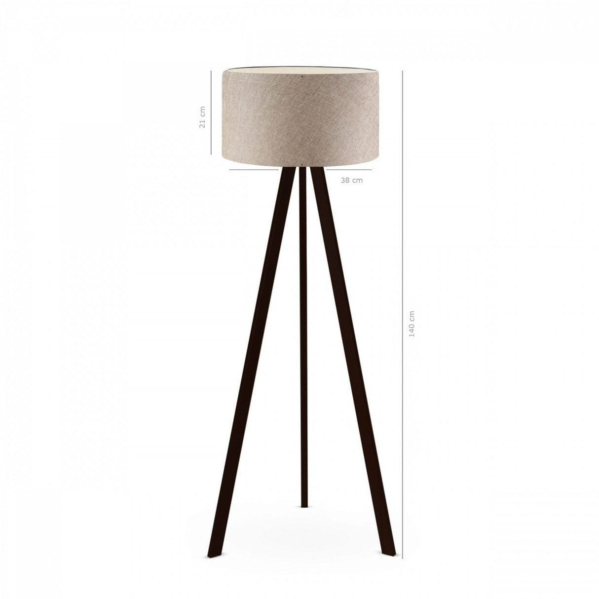 Bratislava (21 x 38 cm) Golvlampa Mörkbeige