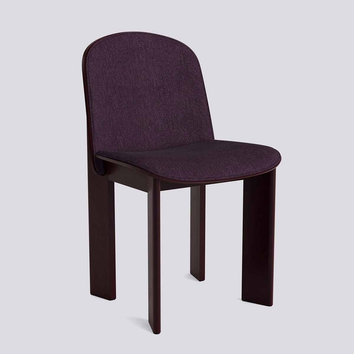Chisel 65 Stol Dark Bordeaux – lackerad bokfaner, Turf Burgundy