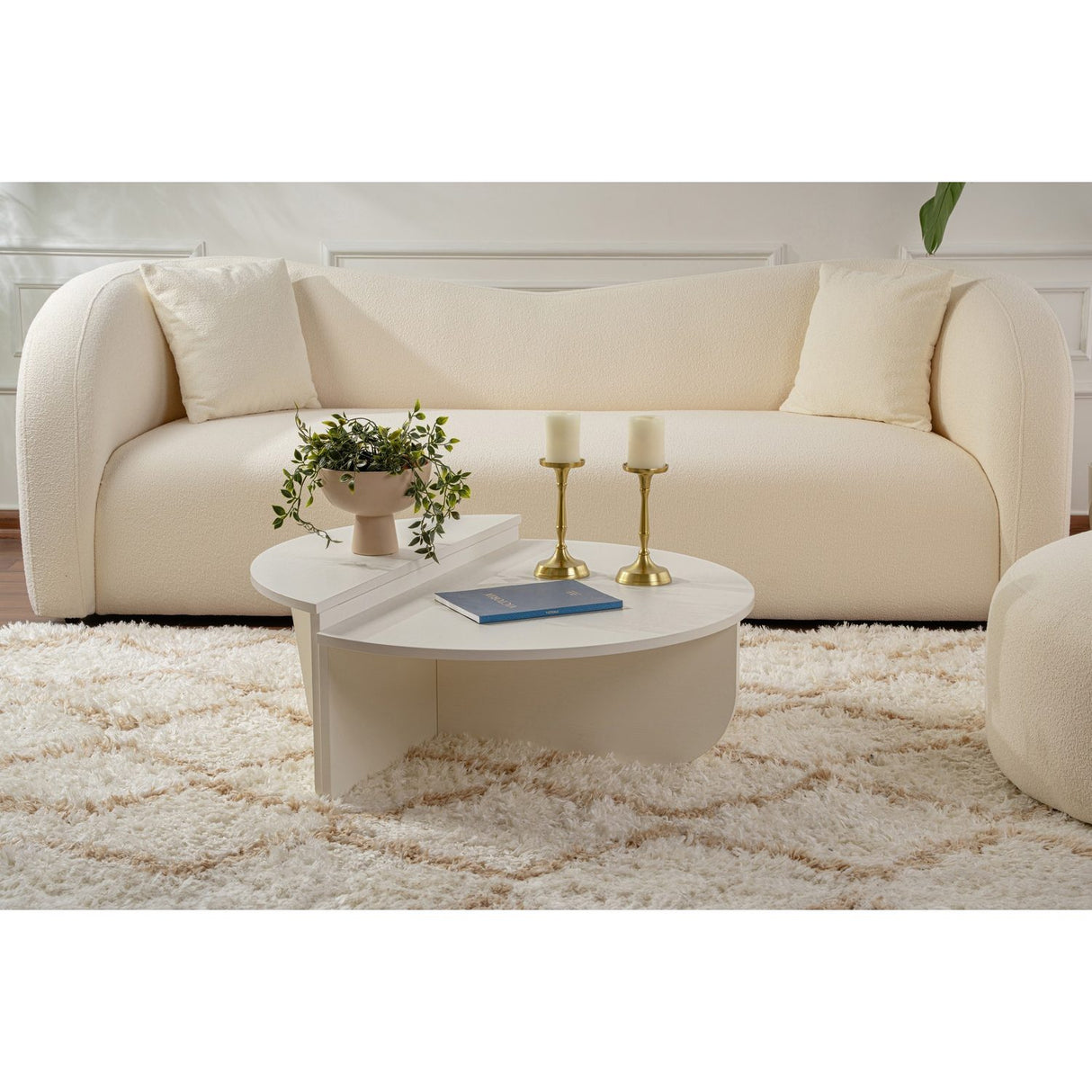 Carla Soffbord Wood White