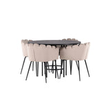Copenhagen, Limhamn Rund matgrupp Beige,Svart, Svart, ⌀115