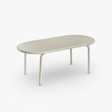 Groove Ovalt rektangulärt bord Putty