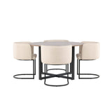 Durango, Simrishamn Rund matgrupp Beige,Svart, Svart, valnöt, ⌀120