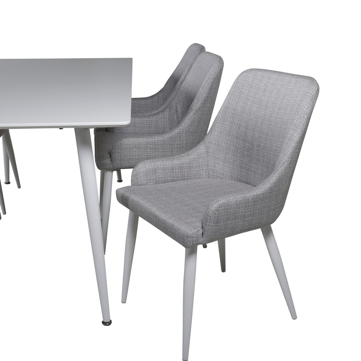 Polar, Plaza Rektangulär matgrupp Grå,Vit, Vit, 180 x 90