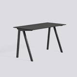 CPH 90 L130 × B65 × H74 cm Skrivbord Black – linoleum, Black – massiv ek med vattenbaserad lack