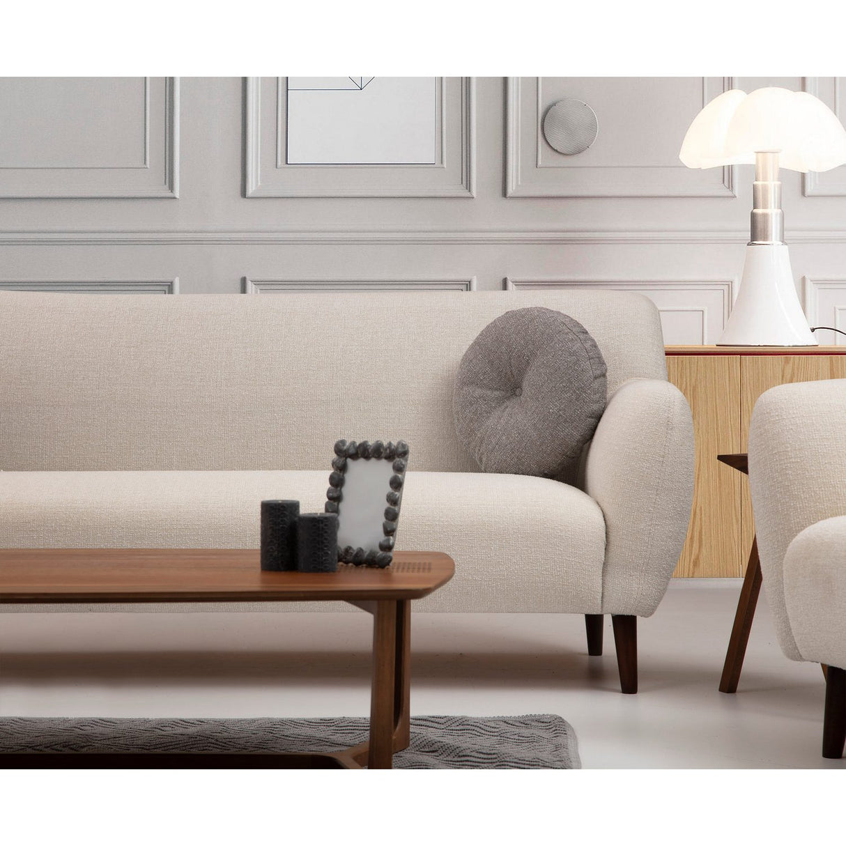 Uppsala (220 x 87 cm) Beige 3-sitssoffa