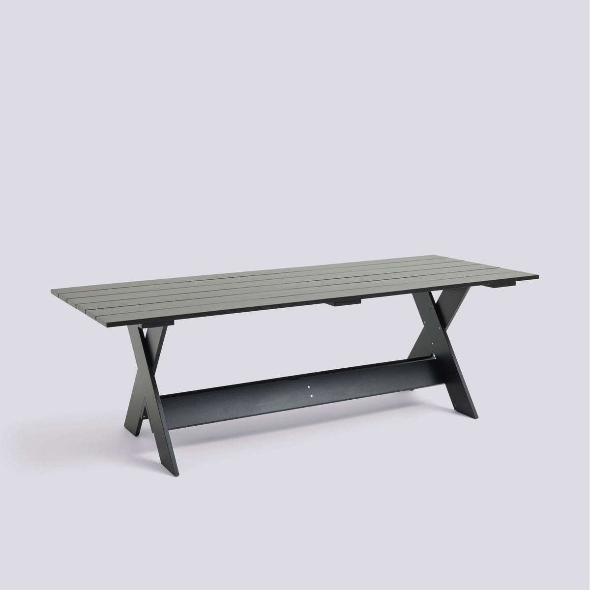 Crate L230 × B89,5 × H74,5 cm Matbord Black – massiv furu med vattenbaserad lack