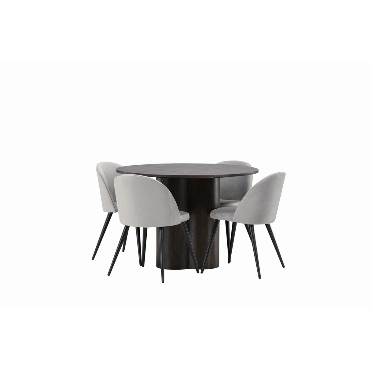 Olivia, Velvet Rund matgrupp Mocka