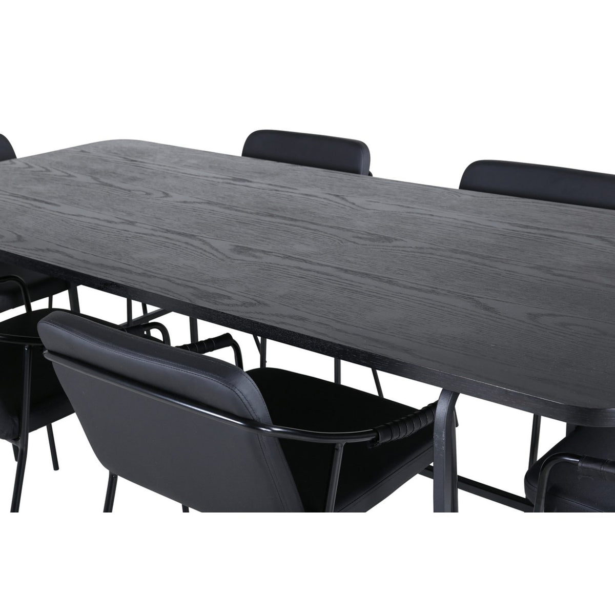 Uno, Tvist Rektangulär matgrupp Svart, Svart, 6st
